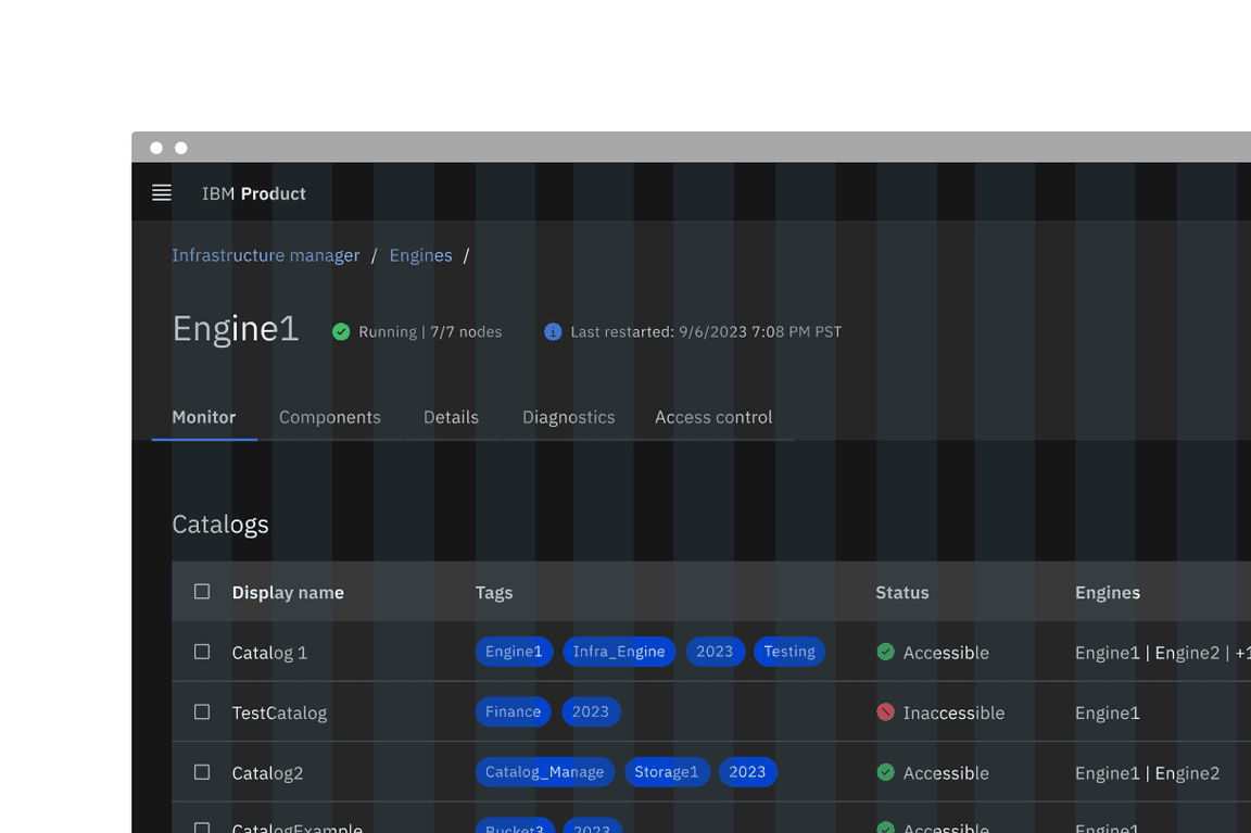 Vertical alignment of a group of tags with other components and text.